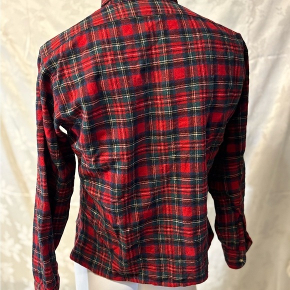 Pendleton Red and Green Plaid Casual Button Down Shirt - Picture 6 of 11